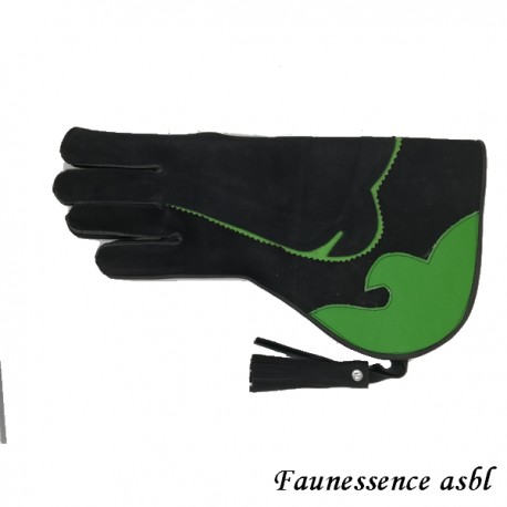 Gant double couche "noir et vert"